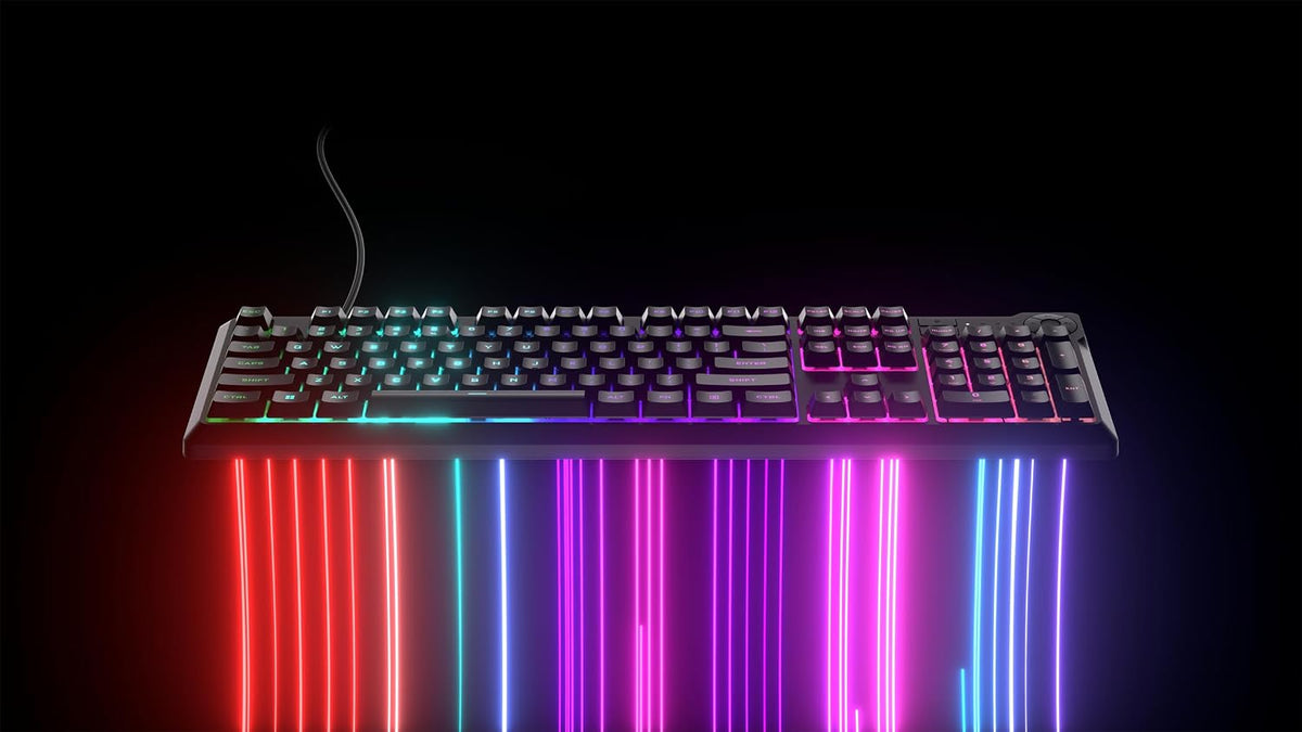 Corsair K55 CORE RGB Membrane Wired Gaming Keyboard – QWERTY US Layout – Quie...