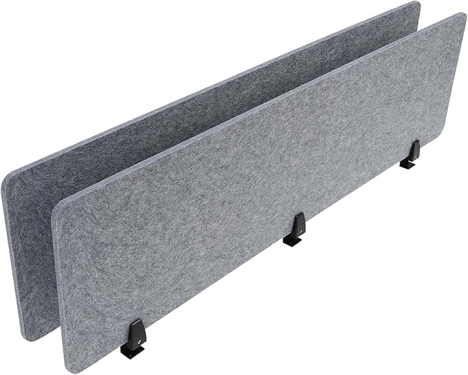 Clamp-On Acoustic Desk Divider, Desktop Privacy Panel, Sound Absorbing by Eapmic