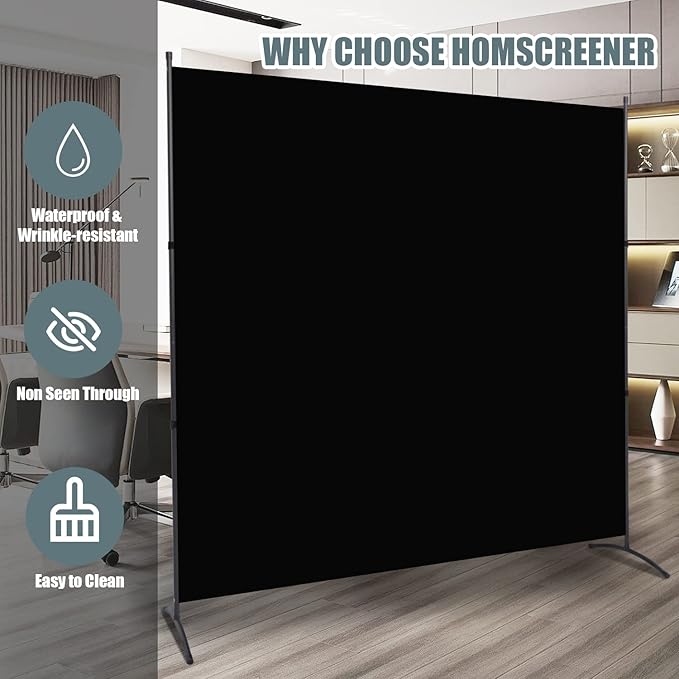 Room Divider Single Panel Privacy Screen, Thickened Fabric 6FT Room Divider - Image 2