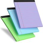 Aidunmis Colored Legal Pads, 3 Pack Writing Pads 8.5 x 11, Note Pads 8.5 x 11 by Aidunmis