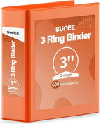 SUNEE 3 Ring Binder 3 Inch 1 Pack by SUNEE