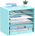 SHARKWOODS 5-Tier Wood Desk Organizer, Paper Tray Organizer by SHARKWOODS
