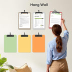Zoenley A4 Plastic Clipboard Set of 12, Dark Colorful 12.5 x 9 Letter Size - Image 5