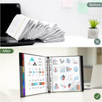 Uquelic 50-Pocket Binder with Plastic Sleeves - Image 5