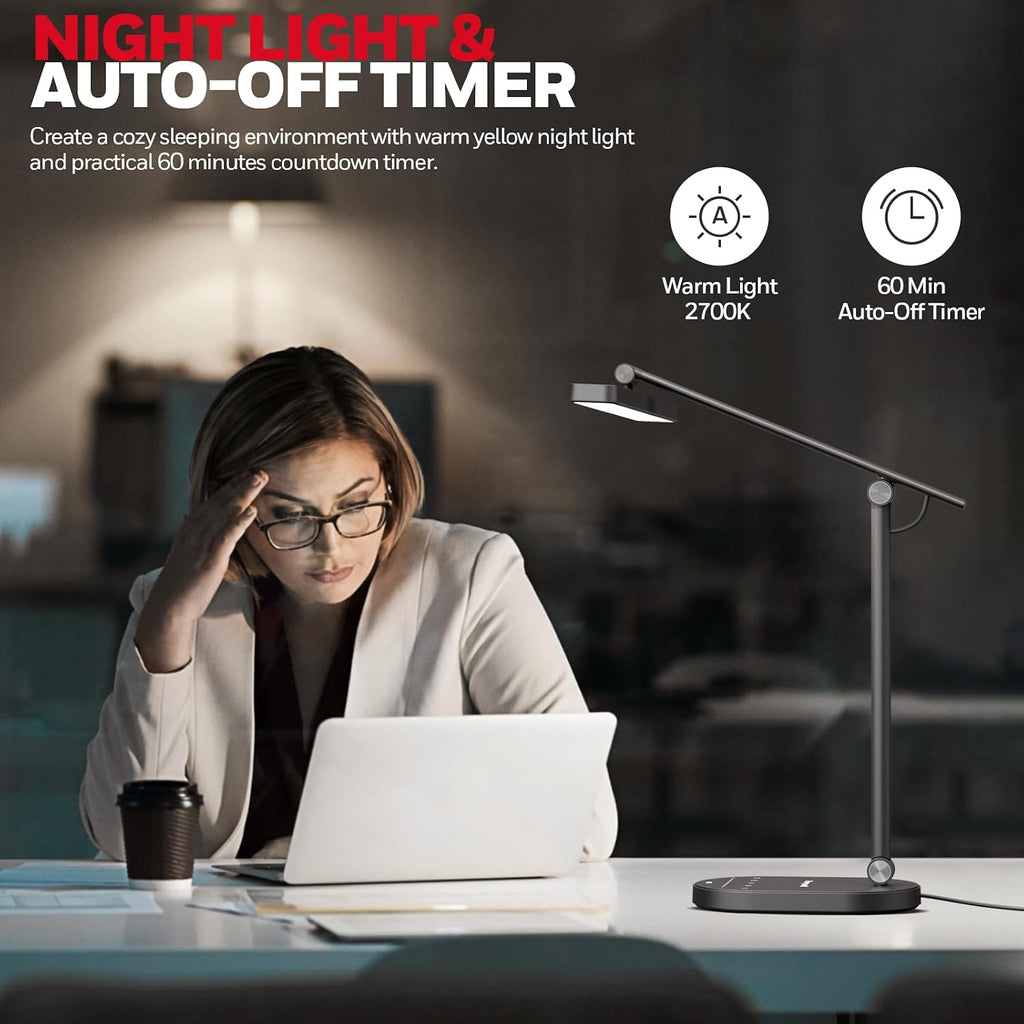 honeywell hwt-h4 led desk lamp, eye-caring, dimmable, auto, package contents