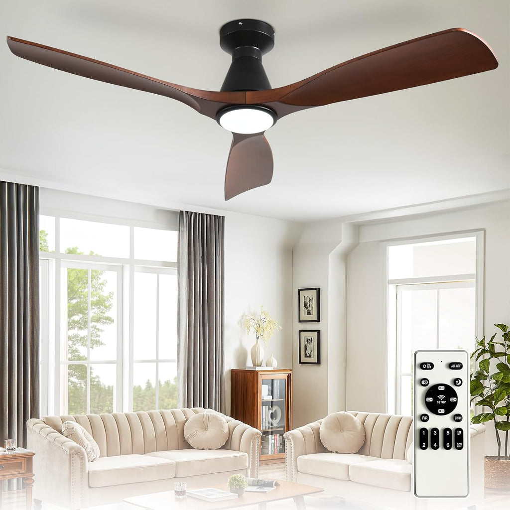 depuley 52-inch ceiling fans with lights: walnut 3, main product view