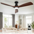 depuley 52-inch ceiling fans with lights: walnut 3, main product view