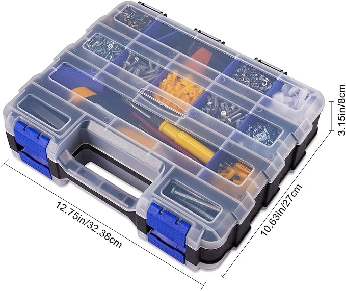 AIDY-PRO Hardware Organizer Box 34 Compartments Small Parts Organizer - Image 6