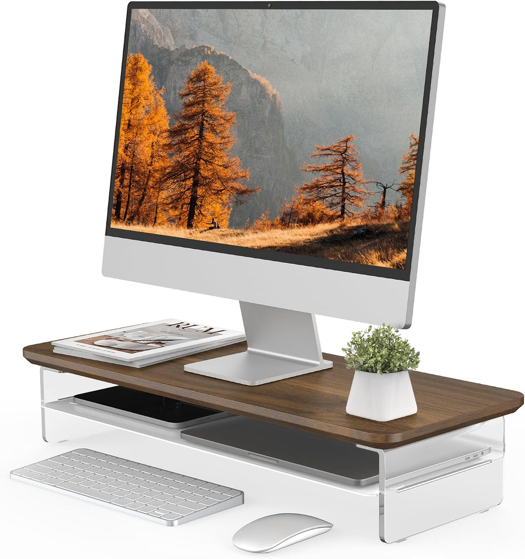 Fenge Acrylic Monitor Stand Riser, 23.6 Inches Monitor Stand