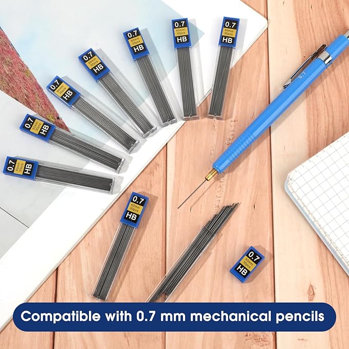 720 pcs 0.7 mm Lead Refills, Mechanical Pencil Lead HB, Break Resistant Pencil - Image 3