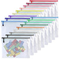 Oaimyy-11 x 14"-18 Pcs-Plastic Mesh Zipper Pouch Document Folders Bag Zip File by Oaimyy