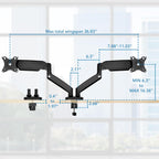 mount-it! dual monitor desk mount, 13-32", 17.6 lbs, view 9