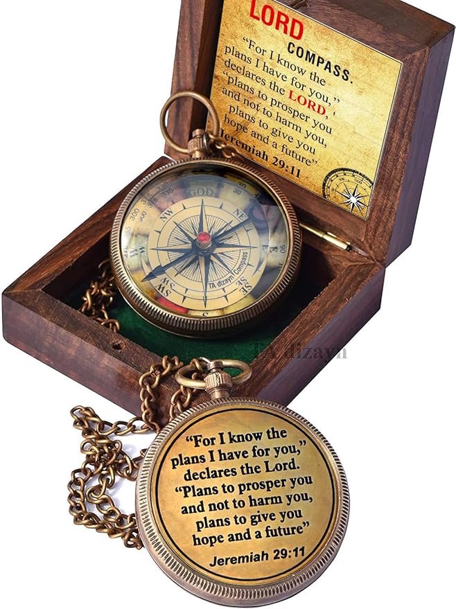 For I Know The Plans I Have For You, Jeremiah 29:11, Solid Brass Directional by TADIZAYN