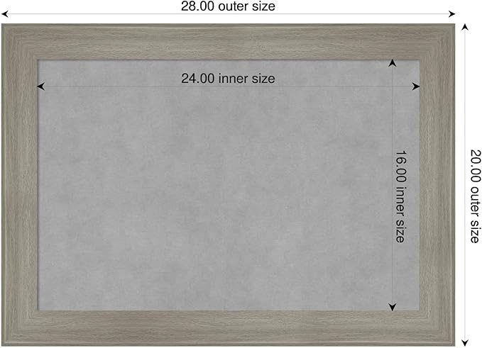 Amanti Art Grey Framed Magnetic Board 20x28 Medium Vision Board - Image 2