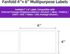 AveneMark 8 Stacks 4000 Labels 4" x 6" Fanfold Direct Thermal Labels, Postage - Image 3