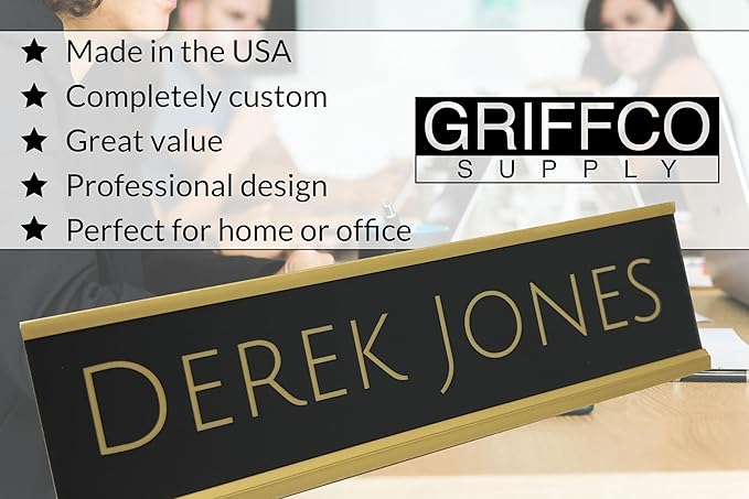 Made in USA Personalized Desk Name Plate – Custom Engraved Office Sign - Image 3