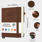 PERCUN Dotted Journal Notebook for Men & Women, 160 Pages Dot Grid notebook for - Image 2