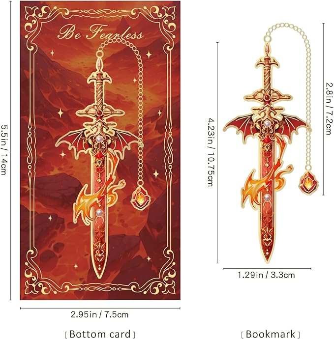 4pcs Fantasy Sword Bookmarks for Books, Planners - Image 5