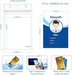 Abeyath 200 Pack Extra Thick ID Badge Holder Vertical Clear ID Card Holder - Image 2