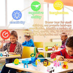 URSKYTOUS 150Pcs Animal Erasers Kids Desk Pets Pencil Erasers 3D Puzzle Bulk - Image 8