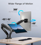 HUANUO 13 to 40 Inch Dual Monitor Arm - Image 4