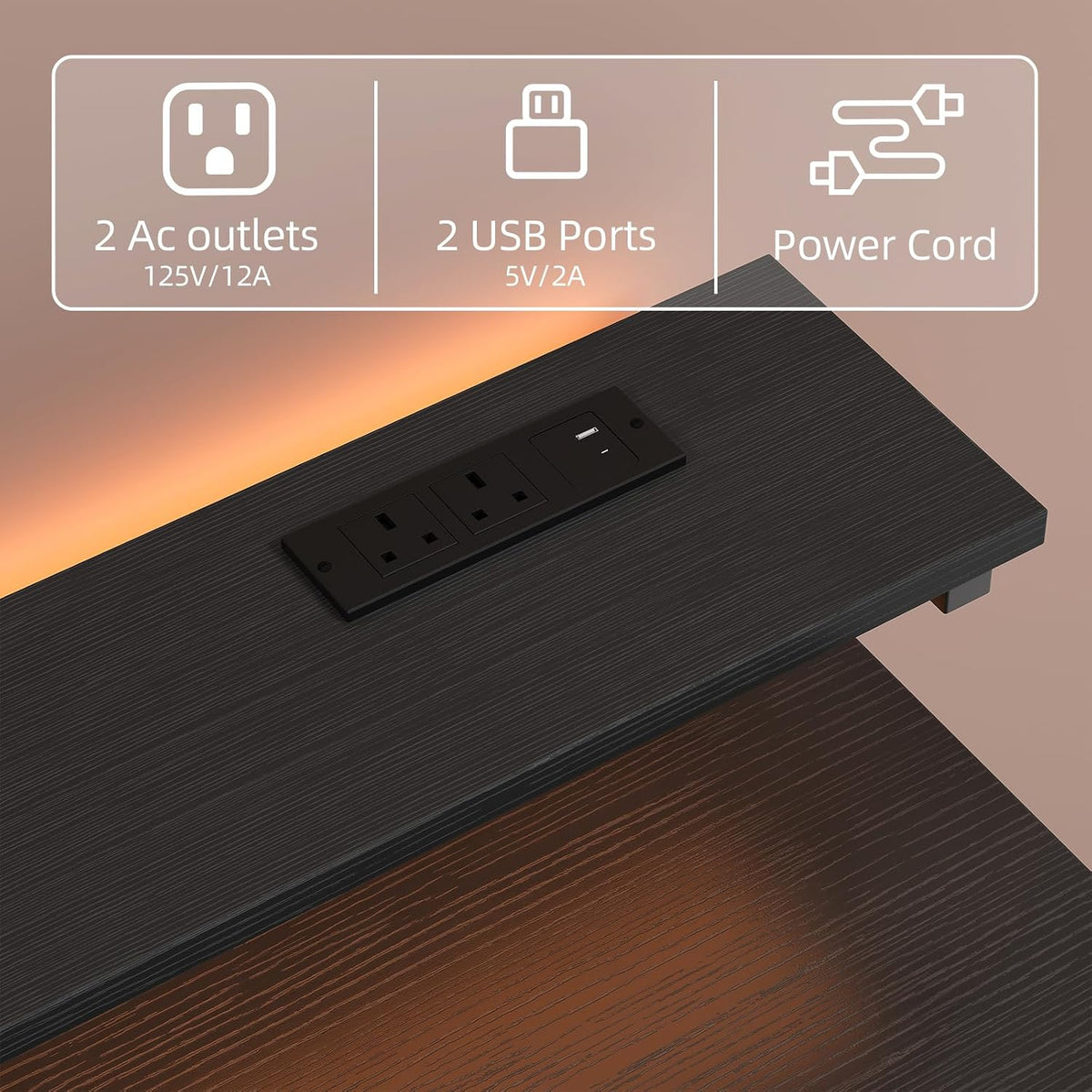 MUTUN Small Desk with Drawers, 31 Inch Computer Desk with Power Outlet & ...