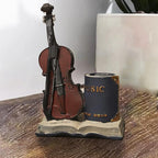 Jaugufiy Resin Violin Sculpture Pen Holder Pencil Holder Pen Organizer Cosmetic - Image 9