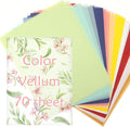 70 Pcs Colored Vellum Translucent Paper 8.5 x 11 inches Tracing Vellum Paper by cridoz