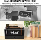 Two-Layer Solid Wooden Mail Storage Organizer Holder - Image 6