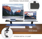 suptek Clamp-on 32 Inch Dual Monitor Desk Mount Riser Shelf Computer Stands - Image 4