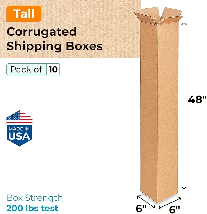 Tall Moving & Shipping Boxes 6x6x48 inches - Image 2