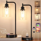 industrial touch lamps for nightstand set of 2, main product view