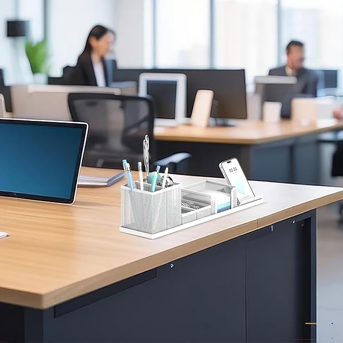 SUPEASY Pen Holder for Desk, 6 Piece Mesh Desk Organizer set for Office - Image 6