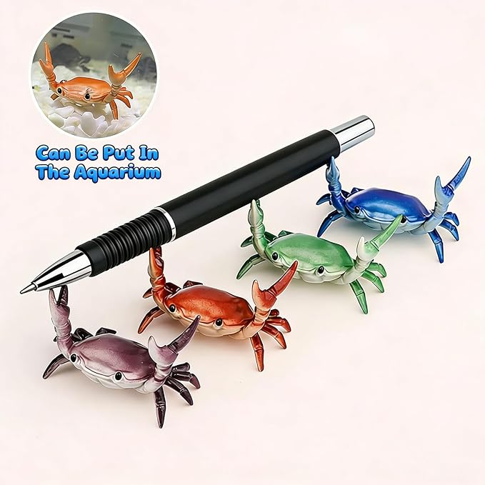 Desk Crab Pen Holder, Cute Weightlifting Crab Pencil Holder - Image 7