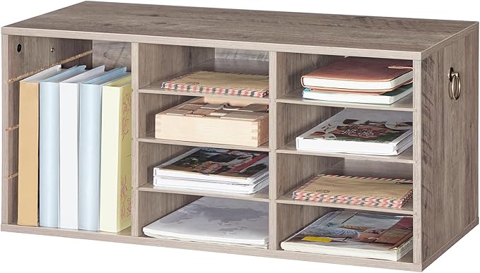 HOOBRO Countertop Mail Sorter Organizer, Wooden Literature Organizer, Student - Image 4