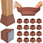 16 PCS Square Chair Leg Floor Protector, Silicone Chair Leg Cover, Furniture by ComeHomeWithMe
