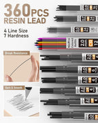 Nicpro 35PCS Gold Art Mechanical Pencils Set - Image 4