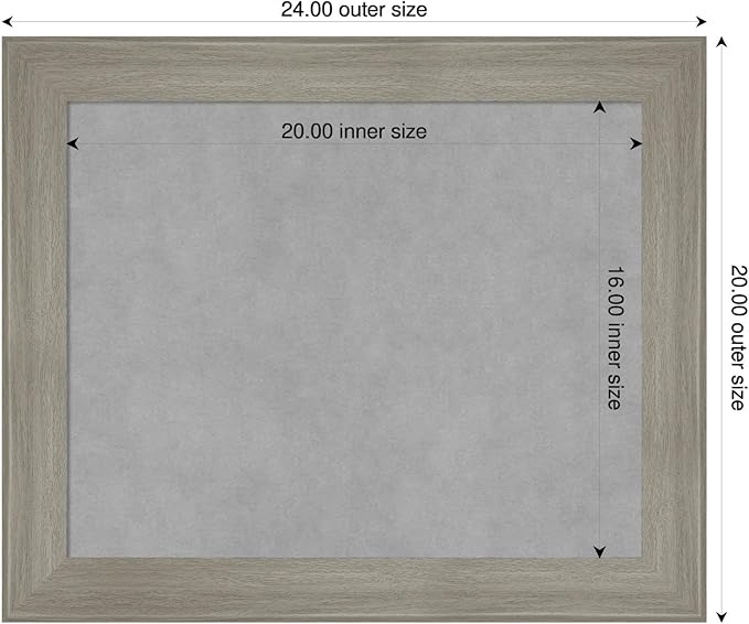 Amanti Art Grey Framed Magnetic Board 20x24 Small Vision Board - Image 2