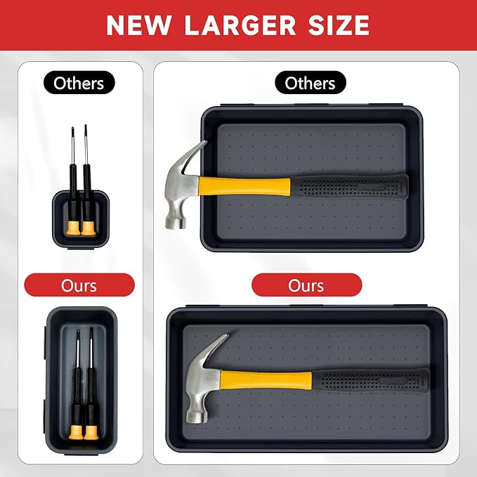 FLYVOLE Tool Box Organizer Tray, Toolbox Desk Drawer Organizer, Tool Box Tray - Image 6