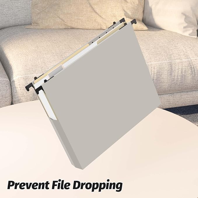 Shutex Extra Capacity Plastic Hanging File Folders, 12 Pack Reinforced - Image 4