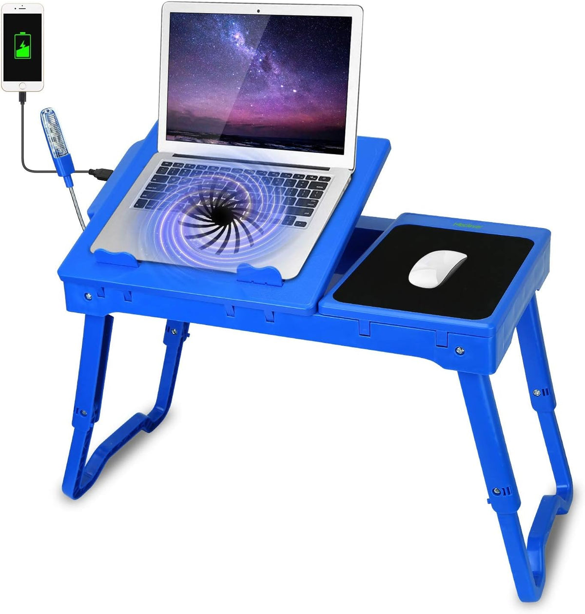 Moclever Laptop Table for Bed-Multi-Functional Laptop Bed Table Tray with Int...