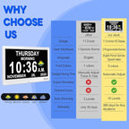 SSYA Dementia Clock for Seniors, Digital Clock - Image 6