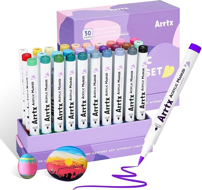 Arrtx 30 Colors Acrylic Paint Pens by Arrtx