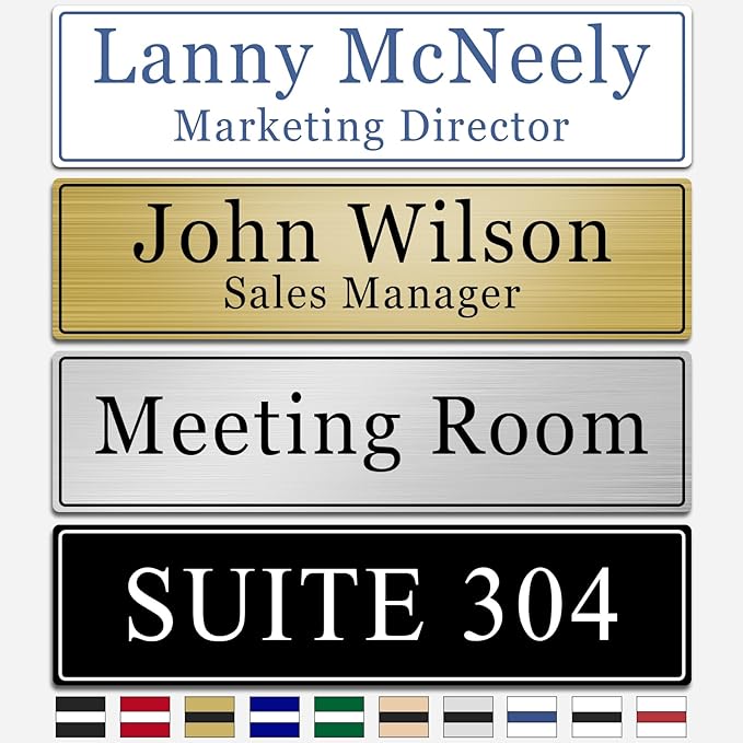 Custom Office Engraved Name Plate, Personalized Elegant Name Plates by Unknown
