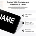 Custom Engraved Name Tags, Magnetic Black and White Name Tags, Personalized - Image 3