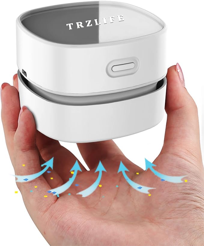 TRZLIFE Desk Vacuum Cleaner, Rechargeable and Durable Mini Desktop Vacuum by Deskvacuum