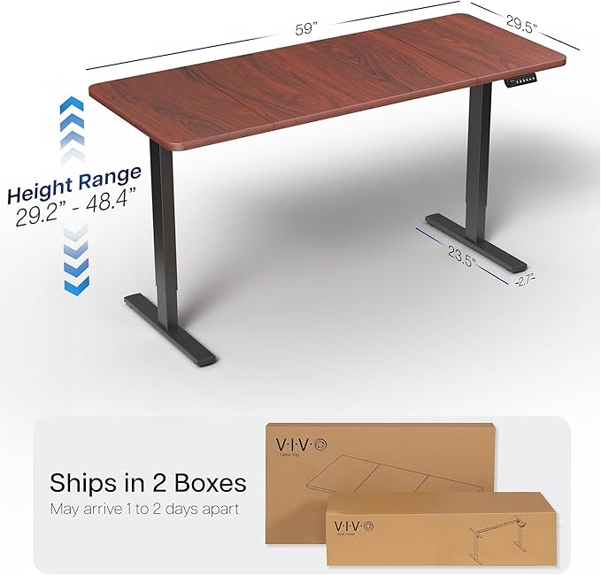 VIVO Electric 60 x 30 in Standing Desk, Memory Height Adjustment, 1B Series - Image 3