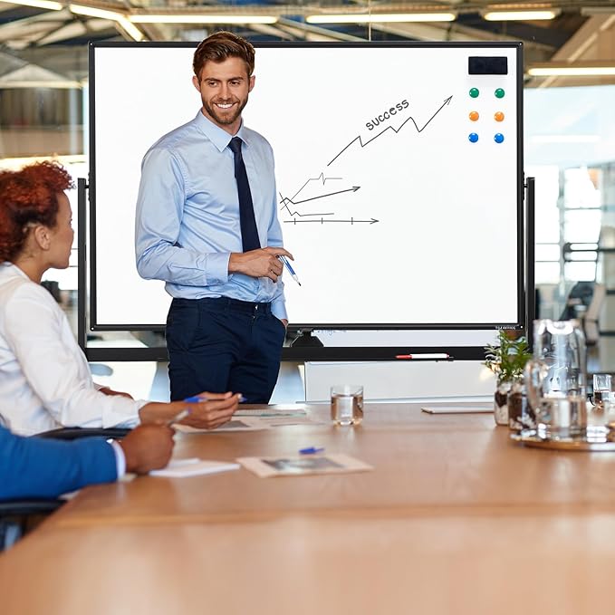 TSJ OFFICE Large Rolling Whiteboard - Image 7
