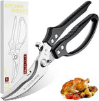 TIVOLI Poultry Shears Black, Japanese Kitchen Shears Heavy Duty by TIVOLI