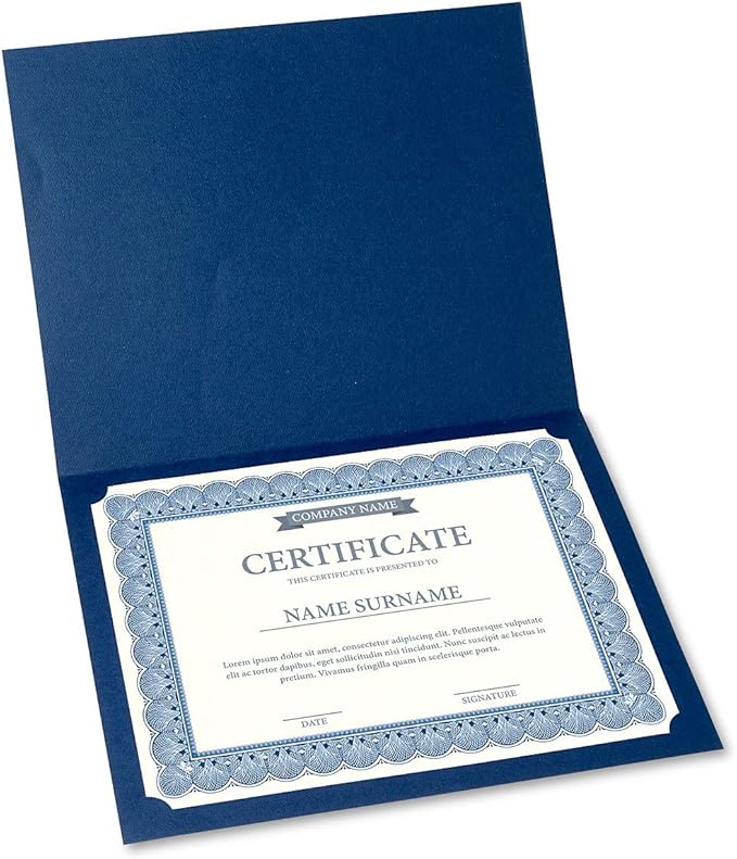 Elite Blue & White Parchment Certificate Papers - Image 5